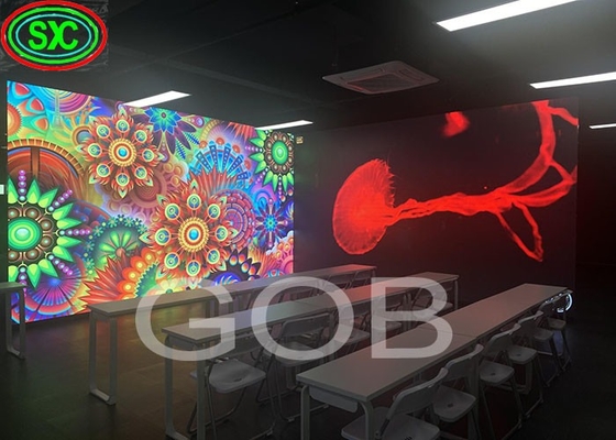 Canbest Série V 500x500mm Cob P1.2 P1.5 P1.9 P2.6 P2.9 Interior Ângulo Direito LED Display Screen 90 Graus Esquina LED Video Wall