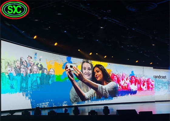 Ecrã LED de fundo de palco externo flexível 576x576*85mm Painel de parede LED de tamanho de gabinete