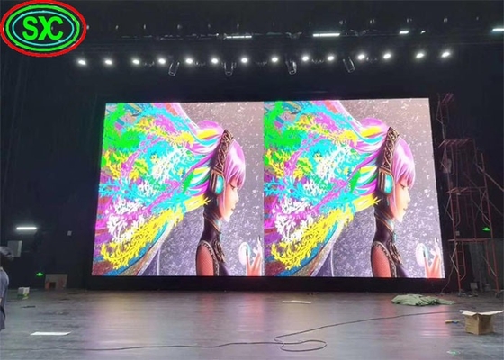Ecrã de parede de vídeo LED interior P4 em cores completas Economia de energia para sala de reuniões da igreja