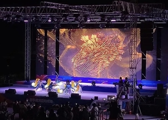 Display LED de fundo de estágio P5 de brilho ultra-alto com estrutura multi-loop