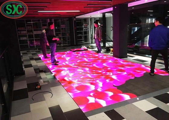 1R1G1B Outdoor P6 IP65 LED Dance Floor 1/8 Scan Para publicidade de concertos