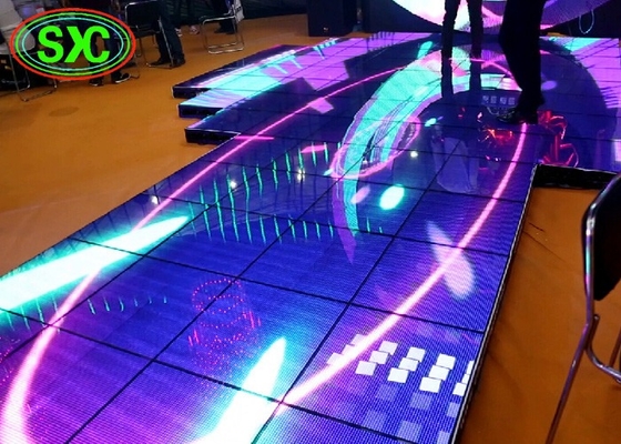 P3.91 Iluminação LED a cores interiores Piso de dança 250*250 mm Modulo LED 65410 pontos/metro quadrado