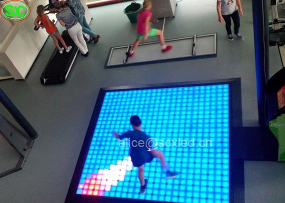 P3.91 Iluminação LED a cores interiores Piso de dança 250*250 mm Modulo LED 65410 pontos/metro quadrado