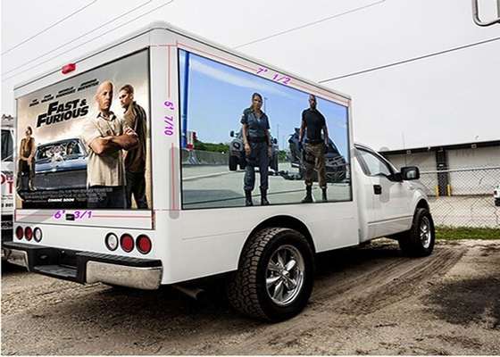 Pixel Pitch 5mm Mobile Truck LED Display Dimensão personalizada Alto impermeável Portátil Fácil de instalar