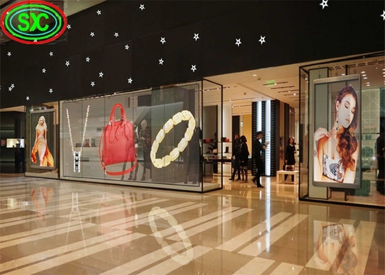 RGB 3-In-1 Transparente LED Curtain Display 5MM Pixel Pitch SMD5050 Full Color Eficiência energética