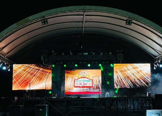 Texto de fundo de palco em cores gigantes e telas de exibição de LED de módulo P3 LED