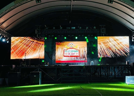 Display LED de aluguel de alumínio para o exterior P8 Grande palco HD para concertos