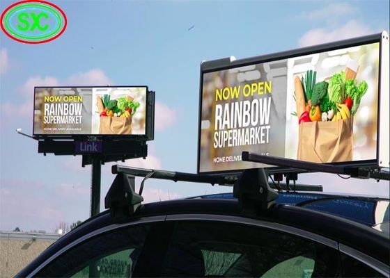 384*128 pontos Resolução do ecrã Display de sinalização de LED de carro 96*32 Cm Ideal para publicidade ao ar livre