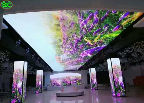 HD Aluguer de ecrãs de cortinas LED, paredes de vídeo LED flexíveis COB P1.5