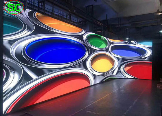 Bom preço Tela alugado interna curvada P4 do diodo emissor de luz da cor completa de exposição de diodo emissor de luz da cor completa da parede video on-line