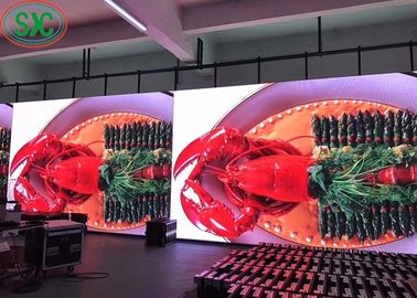 Ecrã de alumínio de fundição de P4LED para interiores Ecrã LED suspenso 512mm X512mm Caixa