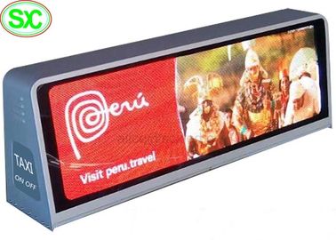 Exibição LED em telhado de táxi HD impermeável em cores WIFI GPS Billboard P5