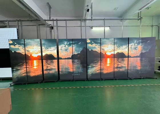 Display de cartaz LED fixo/caixa de ferro, painel de vídeo LED de alumínio HD estereó
