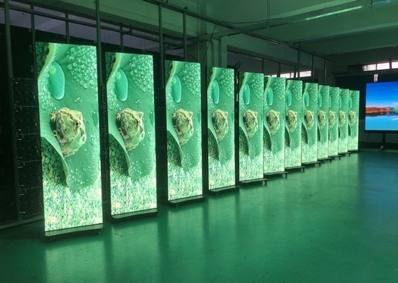 Display de cartaz LED fixo/caixa de ferro, painel de vídeo LED de alumínio HD estereó
