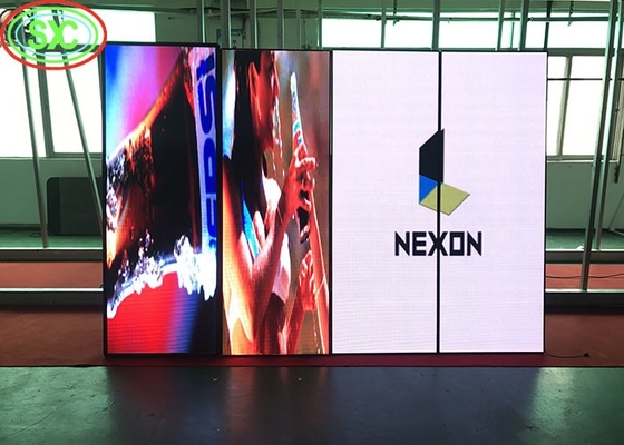 Display de cartaz LED P2.5 de aluguel em piso interno, de alta definição sem atrasos