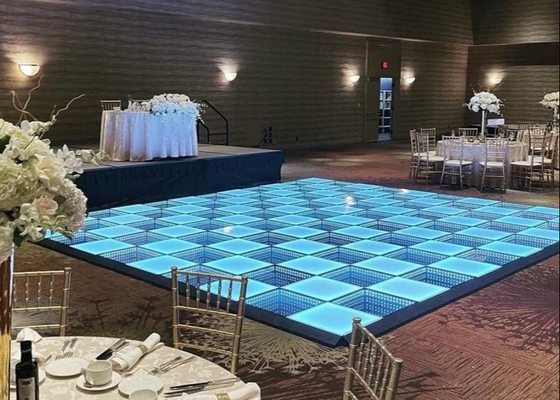 P3.91 Iluminação LED a cores interiores Piso de dança 250*250 mm Modulo LED 65410 pontos/metro quadrado