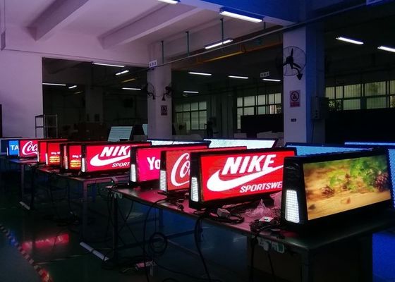 P6 HD Full Color LED Car Roof Sign Display IP65 Impermeável