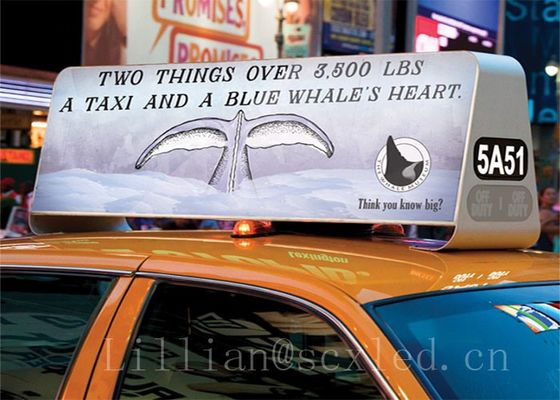 Letreiro LED de táxi de dupla face P5 para teto 960x320mm IP67 à prova d'água