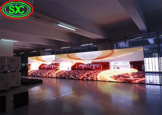 Armário de aluguer interior tela LED RGB alta resolução P8 1/4 modo de varredura