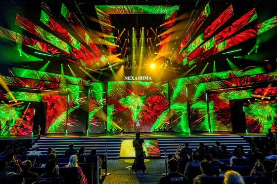 P4.81 Commercial Indoor Advertising Flexible Film Group , LED Full Color Display 768mm*768mm