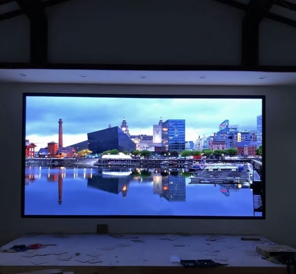 Tela de exposição video interna fina de alta resolução do diodo emissor de luz do painel de parede P1.25 da cor completa do passo do pixel