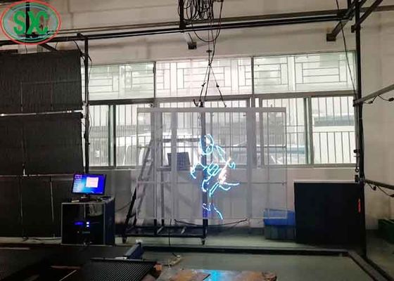 Ecrã LED transparente de alta resolução em cores inteiras e à prova d'água SMD1921 Garantia de 3 anos
