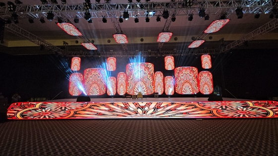 Eventos de aluguer Indoor P3.91 led display front service stage background video wall for indoor or outdoor, 3840hz refresh, 500x500 cabine