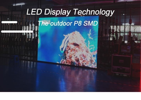 Dimensão personalizada Ecrã de painel LED resistente a intempéries com 65410 pontos/m2 Densidade de pontos e modo de condução de 1/16 S