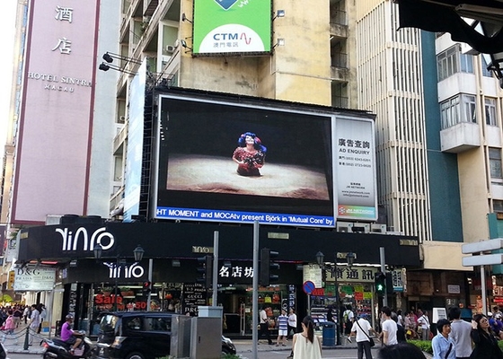 Fixa / Aluguel IP65 P10 Esquema de publicidade LED exterior Ângulo de visão amplo Armário de ferro à prova d'água