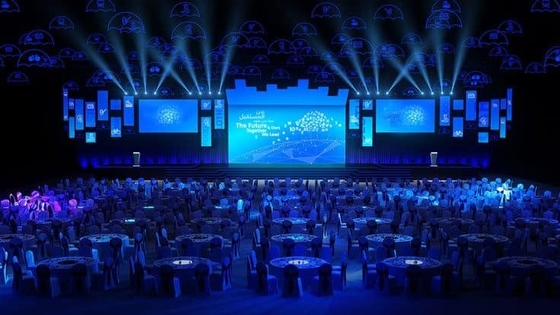 Large Rental Stage Screen 7500cd/m2 Full Color LED Display Indoor Video Wall Event Alto desempenho