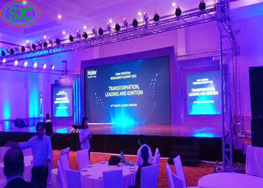 SMD2121 P4.81 RGB LED Screen de aluguer, interior em cores 1500cd/m2 3 anos de garantia