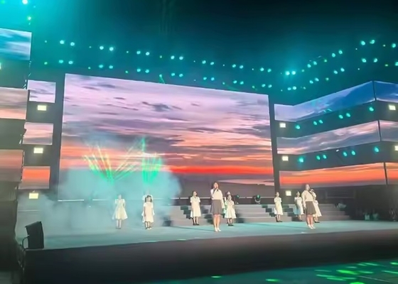 Concert Stage Rental Die-Cast Alumínio Indoor Full-Color LED Display P5 HD Grande Ecrã Alta Resolução