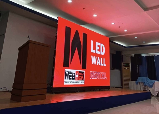 Teatro de Eventos 500*1000mm P3.91 LED Video Display Screen com 1000cd/m2 Brilho e R Parâmetro LED 625-630nm