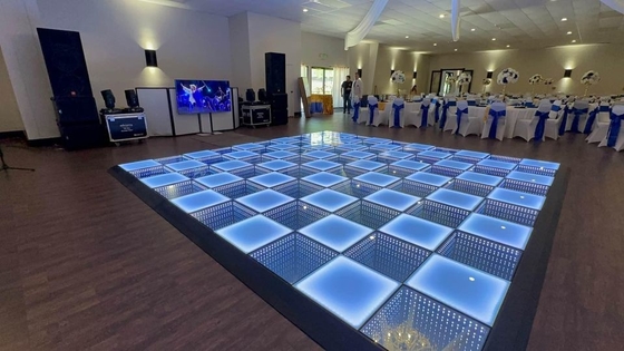 Piso LED interativo de desempenho com sistema de controlo DMX512 e consumo de energia de 20 W