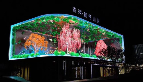 P6 Exibição LED exterior a cores completas com ângulo de visão horizontal e vertical de 120° para amplas aplicações