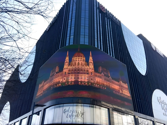 P6 Exibição LED exterior a cores completas com ângulo de visão horizontal e vertical de 120° para amplas aplicações