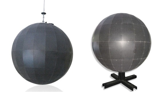 Display LED em forma de bola de tensão DC5V à prova d'água e de longa duração para publicidade ao ar livre