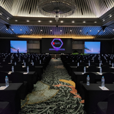 Aluguer de tela de publicidade LED à prova d'água ao ar livre, P3.91 Full Color LED Display Board MBI5124 High Resolution