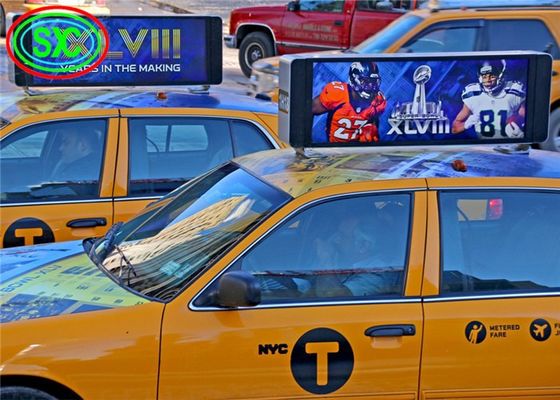 Display LED de táxi de dupla face P5 à prova d'água IP65 6500cd/m²