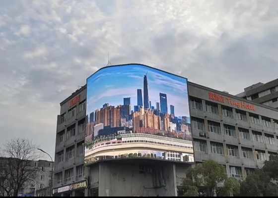 Ecrã de alumínio de fundição a óleo DIP P16 LED Display de informações 1R1G1B 256x256mm Dimensão do módulo