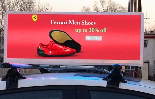 P3 Outdoor Taxi Top LED Screen Car Roof LED Display For Advertising Digital Signage And Displays