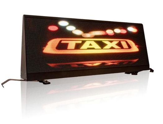 P6 HD Full Color LED Car Roof Sign Display IP65 Impermeável