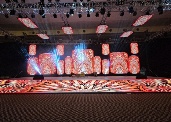Aluguel de interiores P1.923 Led Display Rgb Led Billboard 246x246mm Tamanho do módulo