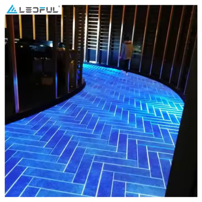 Indoor SMD3535 Sound Active Dj Led Disco Dance Floor Panéis de feixe branco quente