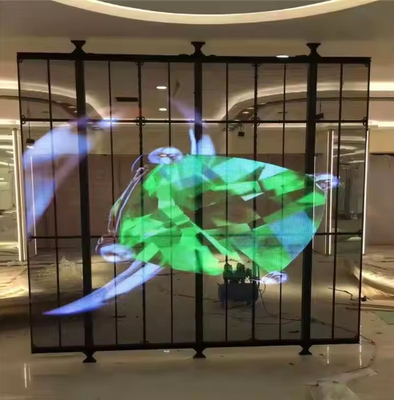 Display LED transparente flexível de alta qualidade P6 de alta resolução para vitrines de vidro/publicidade