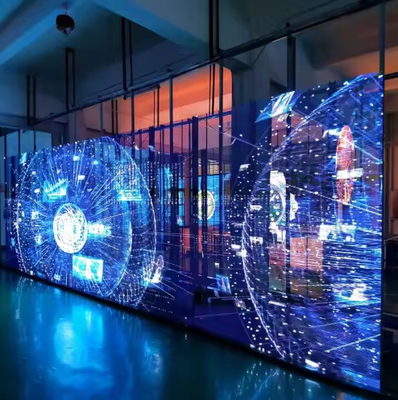 P2.6 Ecrã LED Transparente Grelha de Ecrã Led de Cores Totais Ecrã de Gelo Ecrã Eletrônico de Publicidade Interior Janela de vidro