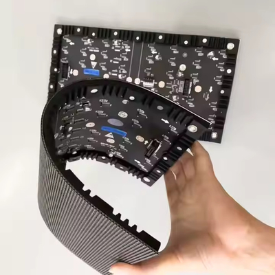 P4 Curva de tela de vídeo LED Cortina de ecrã LED flexível Módulo de exibição LED em cores completas