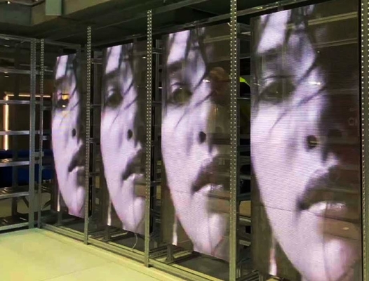 Display LED translúcido de tipo LED SMD2121 para publicidade exterior versátil