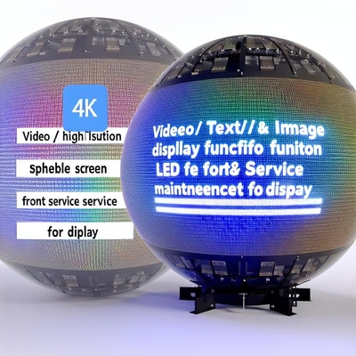 Função de exibição de vídeo/texto/imagem Esfera de ecrã LED Serviço de manutenção frontal para exibição