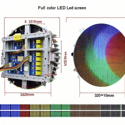 Tela LED Esférica de Tensão DC5V com Tamanho de Módulo de 320*160mm e Chip LED Epistar
